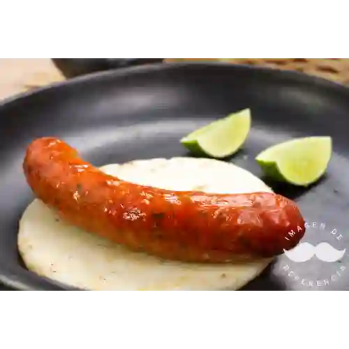 Chorizo con Arepa