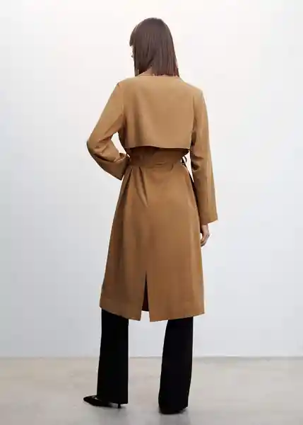 Gabardina Trench Taxi Tabaco Talla L Mujer Mango