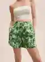 Shorts Cesped Verde Talla S Mujer Mango