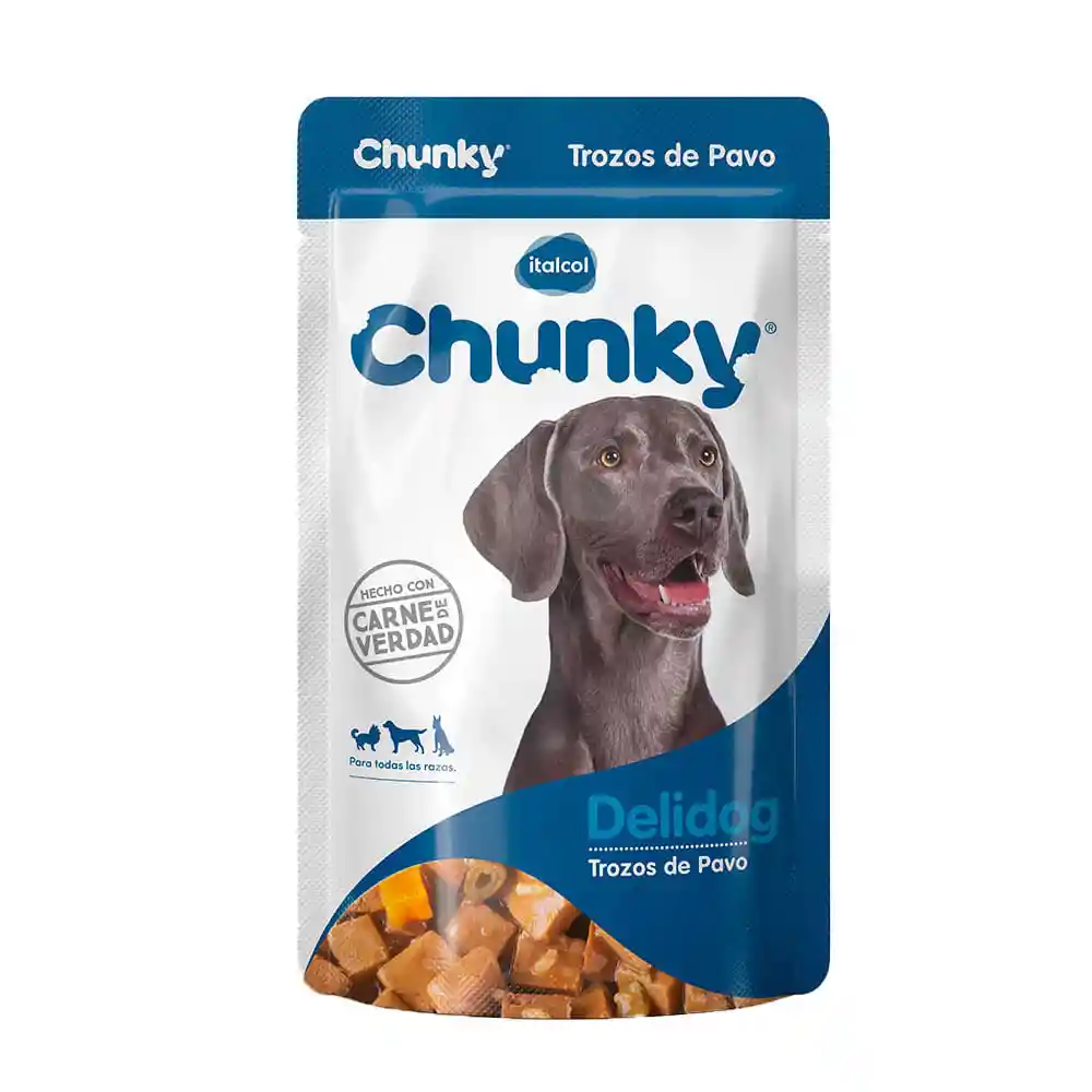 Chunky Alimento Humedo Para Perro Tozos Pavo 100 g