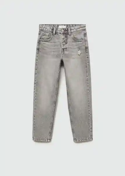 Jean Mom7 Tejano Gris Talla 10 Niñas Mango