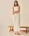 Vestido Crudo Novia Claro Talla S 493G007 Esprit
