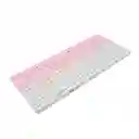 Combo Teclado + Mouse Recargable 2.4 Bluetooth Blanco/rosa
