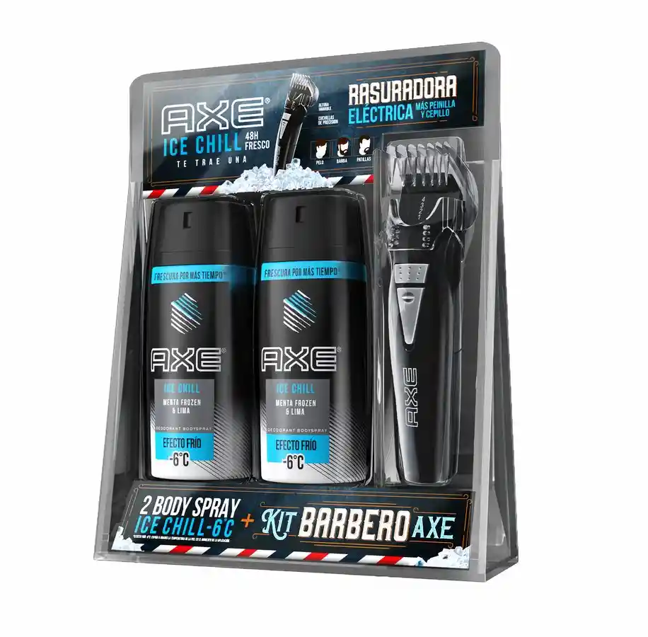 Axe Body Spray Ice Chill Hombre + Rasuradora Eléctrica