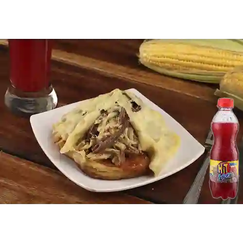 Combo Arepa Mixta + Hit Mora 500 ml
