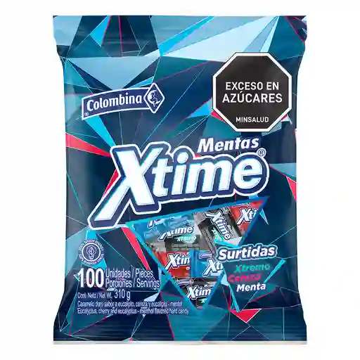 Xtime Mentas Surtidas (18bs/100/3,1g)