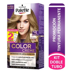 Palette Tinte Capilar Color Creme 8-0 Rubio Claro