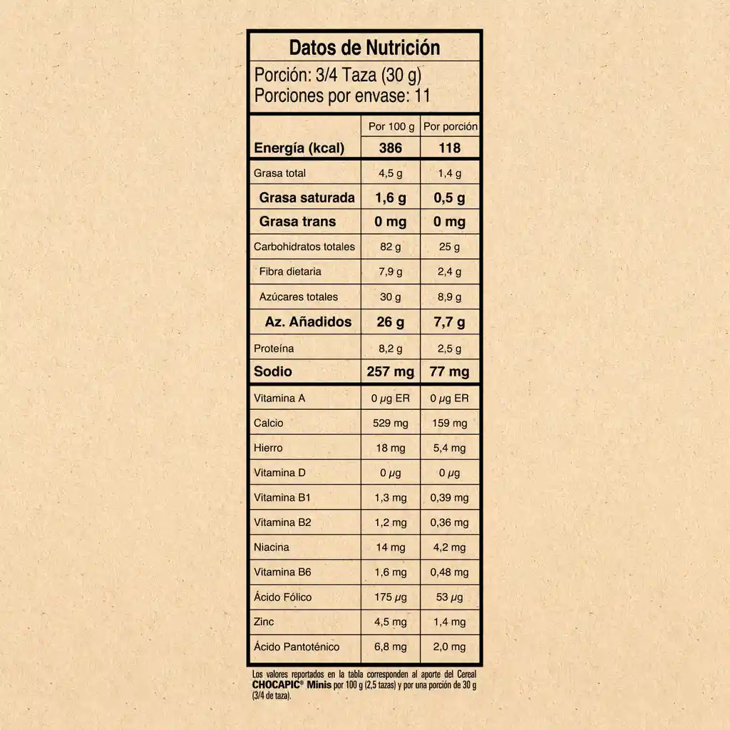 Cereal CHOCAPIC Nestlé Minis por 330g