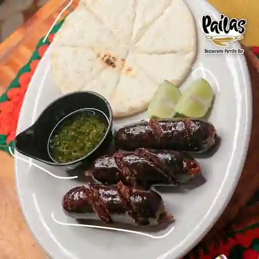 Plato de morcilla pailas