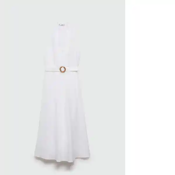 Vestido Lisa2 Offwhite Talla S Mujer Mango