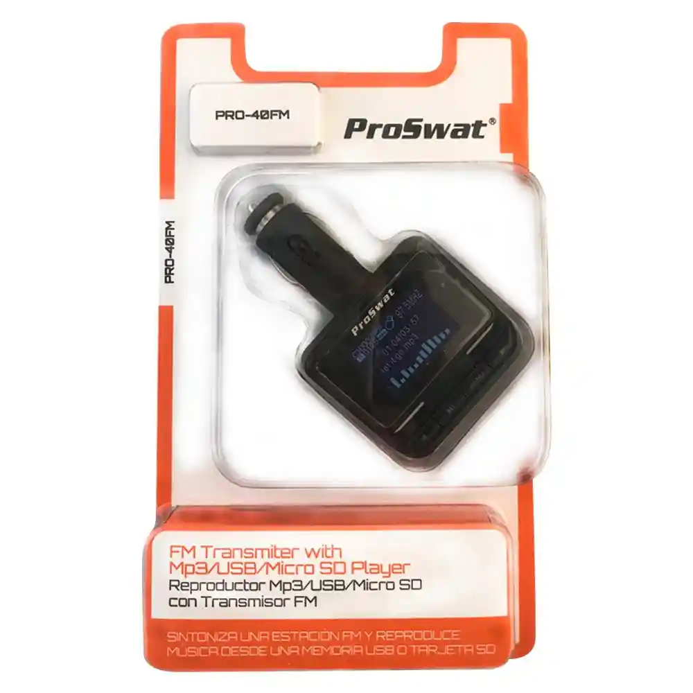 Reproductor Mp3/usb/fm/lcd /ctrl Rem/ Proswat Pro 40fm