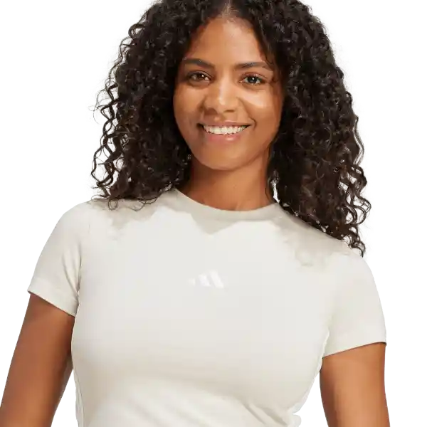Adidas Camiseta 3S Sj Baby Manga Corta Mujer Gris Talla M