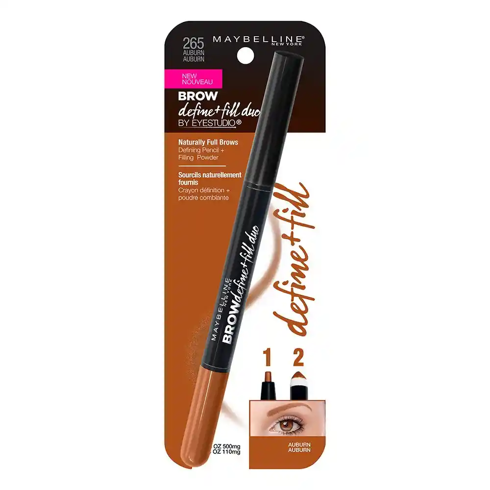 Maybelline Delineador de Cejas Brow Define Tono 265 Auburn