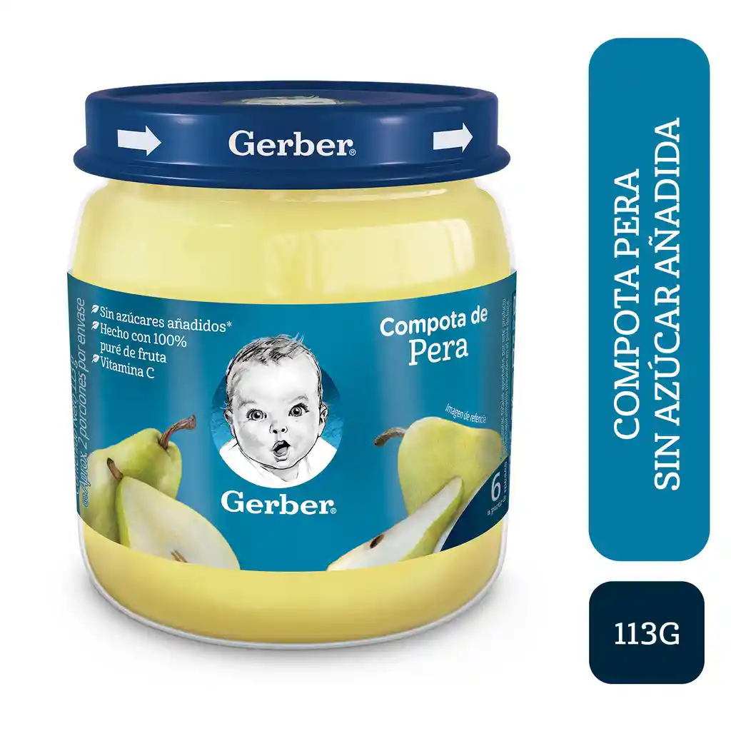 Compota GERBER de pera x 113g
