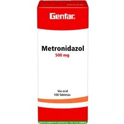 Genfar Metronidazol Antiparasitario (500 mg) Tabletas