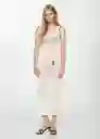 Vestido Chedar Crudo Talla L Mujer Mango