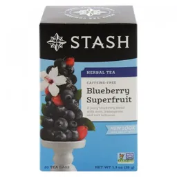 Stash Infusión Herbal Blueberry Superfruit 20 Unidades