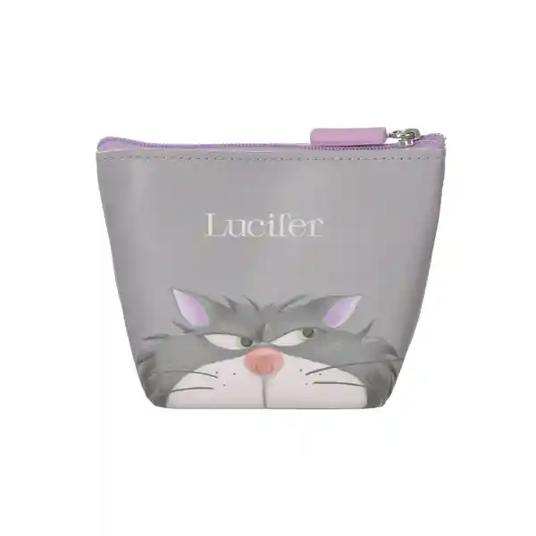 Monedero Disney Cat Colección Lucifer Gris Miniso