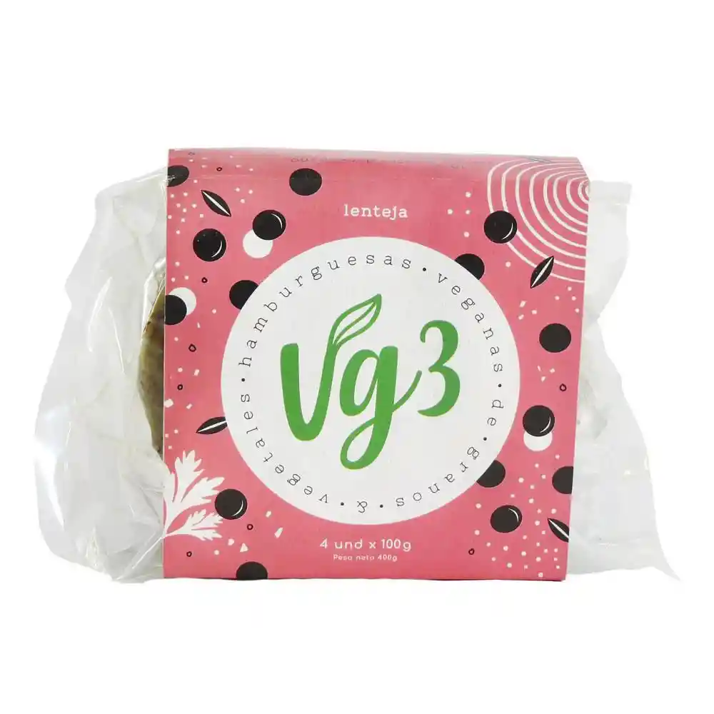 Vg3 Hamburguesa Vegana de Lenteja 