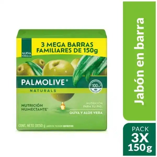 Palmolive Jabón Oliva y Aloe en Barra 3 x 150 g