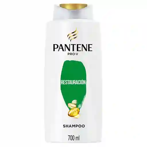 PANTENE Shampoo para cabello tratado químicamente dañado y con puntas abiertas Pantene Restauración con Aceite de Argán y las exclusivas Pro-Vitaminas 700 ml