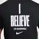 Nike Camiseta M Tee Run Iykyk Manga Corta Hombre Negro Talla L