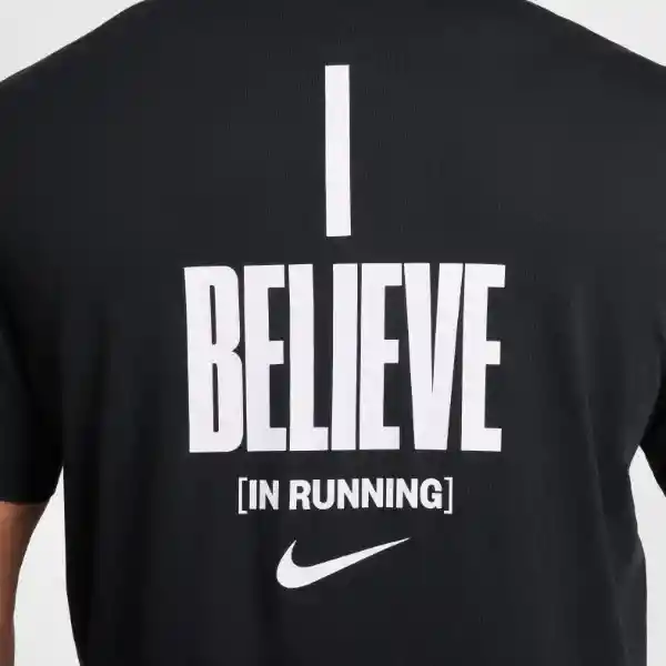 Nike Camiseta M Tee Run Iykyk Manga Corta Hombre Negro Talla L