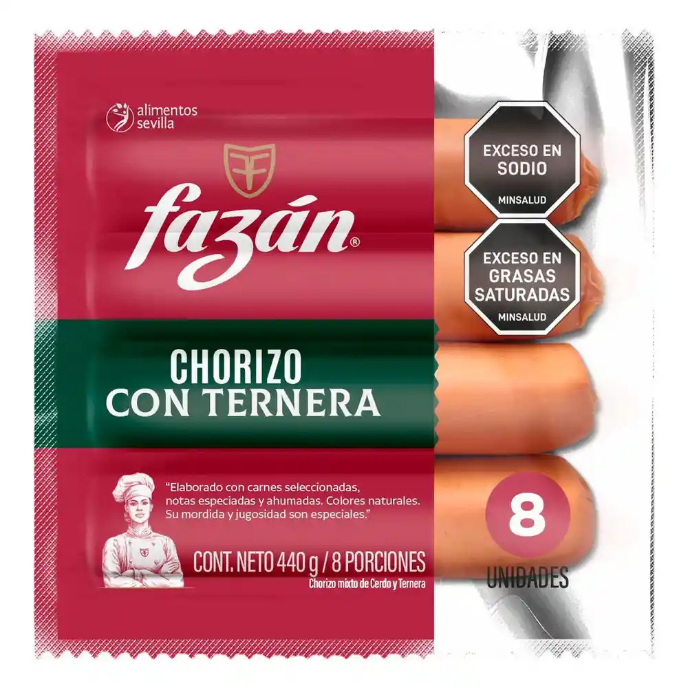Chorizo Fazán Mixto Cerdo Ternera (440 Gr)