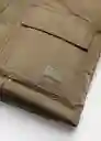 Abrigo Anorak Sergi Khaki Talla 70 Niños Mango