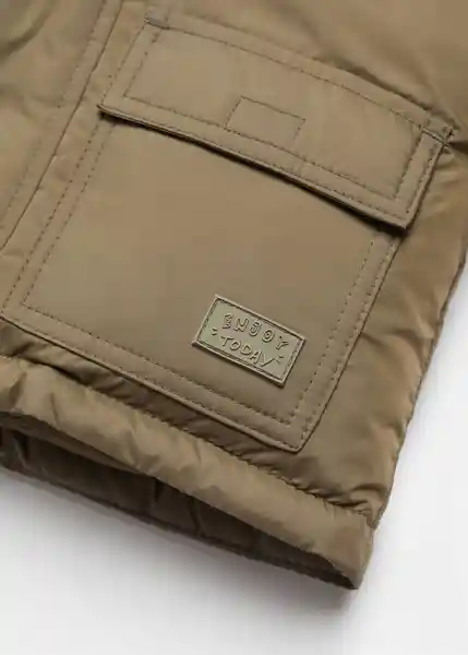 Abrigo Anorak Sergi Khaki Talla 70 Niños Mango