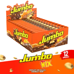 Jumbo Chocolatina con Galleta, Caramelo y Maní