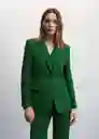 Blazer Americana Maca Verde Talla XL Mujer Mango