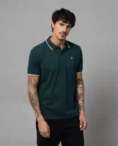 Camisa Tipo Polo Hombre Verde Talla XXL 190G010 Rifle