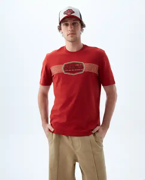 Camiseta Hombre Rojo Talla M 849F001 Americanino