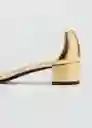 Zapatos Mere Oro Talla 37 Mujer Mango