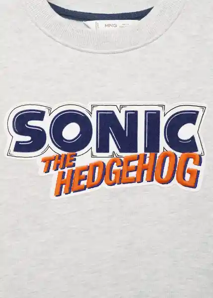 Buzo Sudadera Sonicthe Gris Medio Vigore Talla 06 Niño Mango