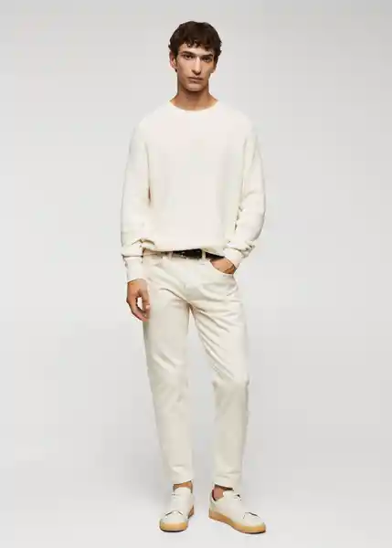 Jersey Cotton Offwhite Talla XL Hombre Mango