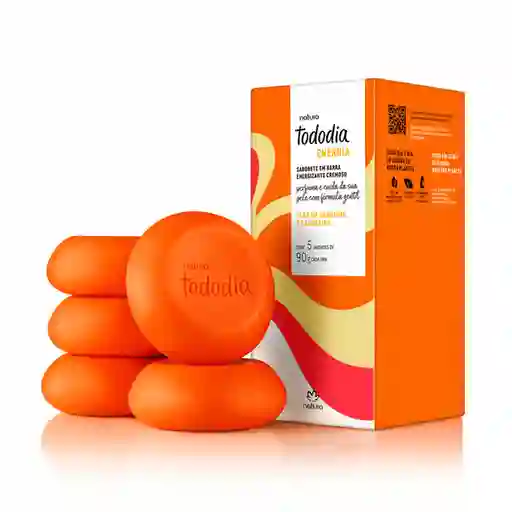 Jabón Cremoso Energizantes Flor de Jengibre y Mandarina Tododia