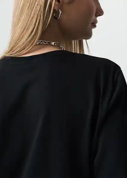 Camiseta Mujer Negro Puro L 403G003 Naf Naf