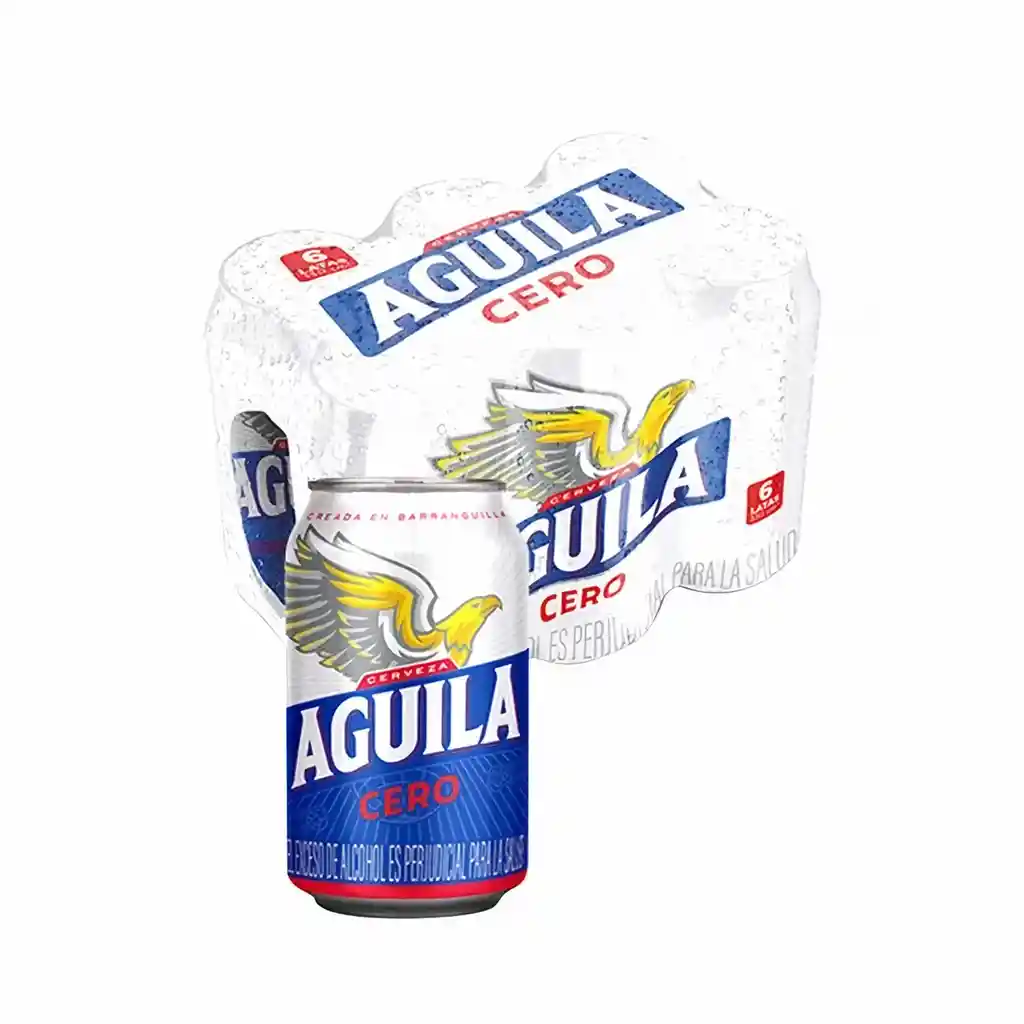 Aguila Cerveza Rubia Cero en Lata
