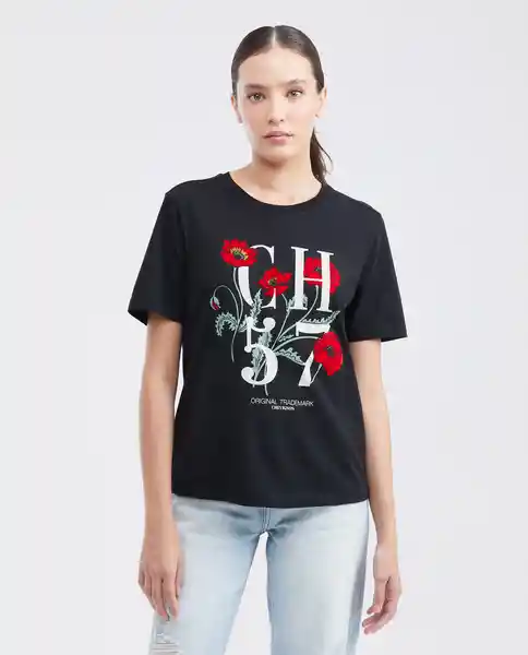 Camiseta Ch57 Graphic Tee Negro Noche Ultra Oscuro XS Chevignon