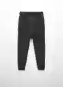 Pantalón Zipper Negro Talla 07 Niños Mango