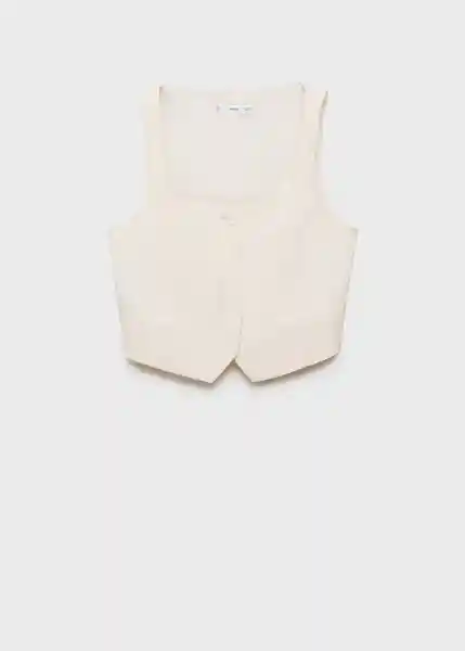 Chaleco Max Blanco Talla XS Mujer Mango
