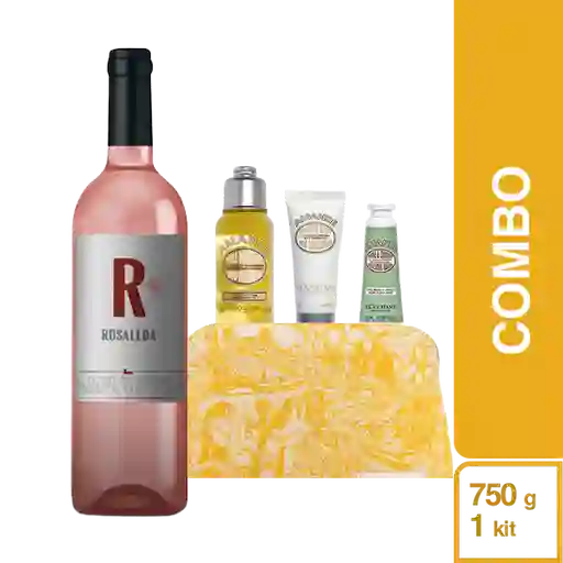 Combo Roselada Vino Rosado Cabernet + Kit Almendras Para Mamá