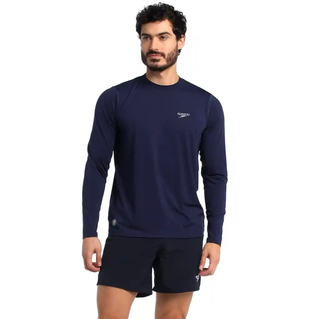 Camiseta Manga Larga Sunshirt Hombre Azul-xl