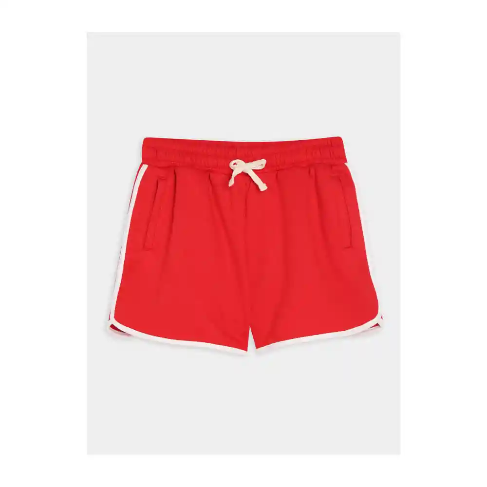 Short Retro Color Rojo Talla 6