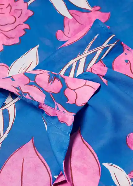 Camisa Nuti Azul Talla S Mujer Mango