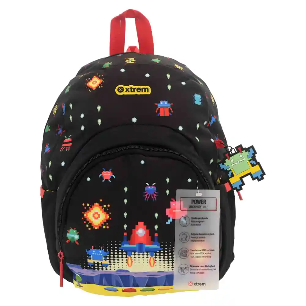 Morral Xtrem Escolar Power Negro/arcade