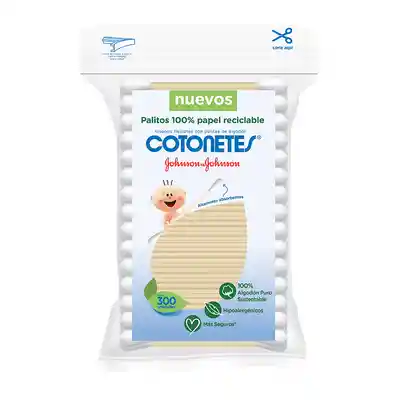 Hisopos Cotonetes Papel Reciclable 300 U