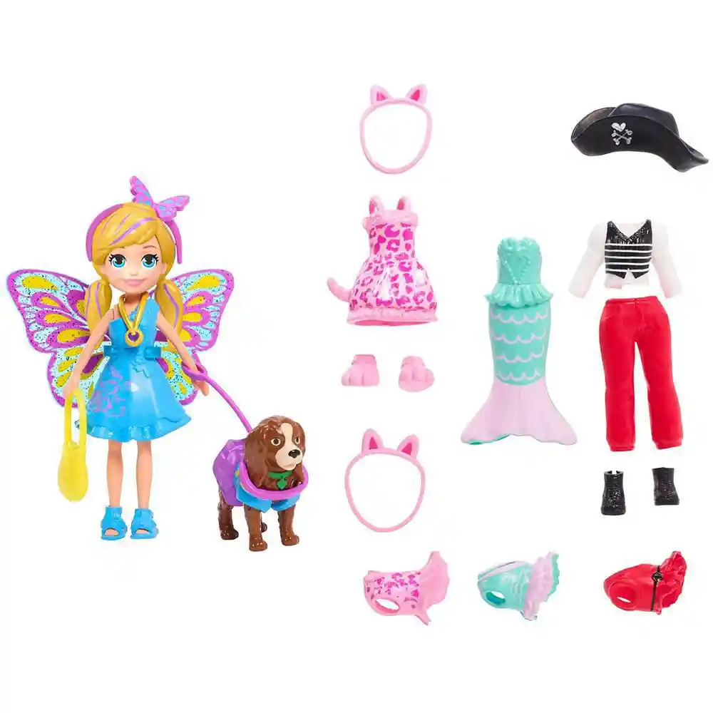 Polly Pocket Muñeca y Disfraces